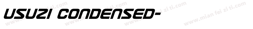 Usuzi Condensed字体转换